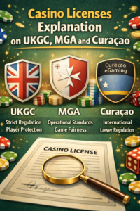 Casino Licenses Explanation on UKGC, MGA and Curaçao